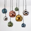 Ripoll lampa wisząca, kula świetlna, lampa wisząca kolory naturalne, czarny, 8-punktowe