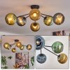 Koyoto Lampa sufitowa, Kula świetlna 73 cm Niebeieski, Złoty, Zielony, 6-punktowe