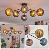 Koyoto Lampa sufitowa, Kula świetlna 73 cm Niebeieski, Złoty, W kolorze miedzi, 6-punktowe