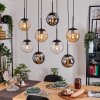 Gastor Lampa wisząca, Kula świetlna, Lampa wisząca W kolorze bursztynu, Chrom, Przezroczysty, Przydymiony, 8-punktowe