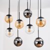 Gastor Lampa wisząca, Kula świetlna, Lampa wisząca W kolorze bursztynu, Chrom, Przezroczysty, Przydymiony, 8-punktowe