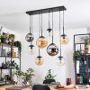 Gastor lampa wisząca, kula świetlna, lampa wisząca bursztynowy, chrom, przezroczysty, przydymiony, 8-punktowe