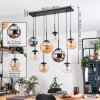 Gastor lampa wisząca, kula świetlna, lampa wisząca bursztynowy, chrom, przezroczysty, przydymiony, 8-punktowe