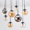 Gastor lampa wisząca, kula świetlna, lampa wisząca bursztynowy, chrom, przezroczysty, przydymiony, 8-punktowe