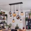 Gastor lampa wisząca, kula świetlna, lampa wisząca bursztynowy, chrom, przezroczysty, przydymiony, 8-punktowe