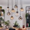 Gastor Lampa wisząca, Kula świetlna, Lampa wisząca W kolorze bursztynu, Chrom, Przezroczysty, Przydymiony, 8-punktowe
