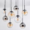 Gastor Lampa wisząca, Kula świetlna, Lampa wisząca W kolorze bursztynu, Chrom, Przezroczysty, Przydymiony, 8-punktowe