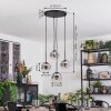 Ripoll Lampa wisząca, Kula świetlna, Lampa wiszącego klastra Chrom, Przezroczysty, Przydymiony, 4-punktowe