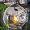Ripoll Lampa wisząca, Kula świetlna, Lampa wiszącego klastra Chrom, Przezroczysty, Przydymiony, 4-punktowe