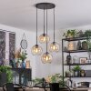 Koyoto Lampa wisząca, Kula świetlna, Lampa wiszącego klastra W kolorze bursztynu, Przezroczysty, 4-punktowe