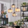 Koyoto lampa wisząca, kula świetlna, lampa wisząca kaskadowa bursztynowy, przezroczysty, przydymiony, 4-punktowe