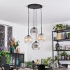 Koyoto lampa wisząca, kula świetlna, lampa wisząca kaskadowa bursztynowy, przezroczysty, przydymiony, 4-punktowe