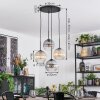 Koyoto lampa wisząca, kula świetlna, lampa wisząca kaskadowa bursztynowy, przezroczysty, przydymiony, 4-punktowe