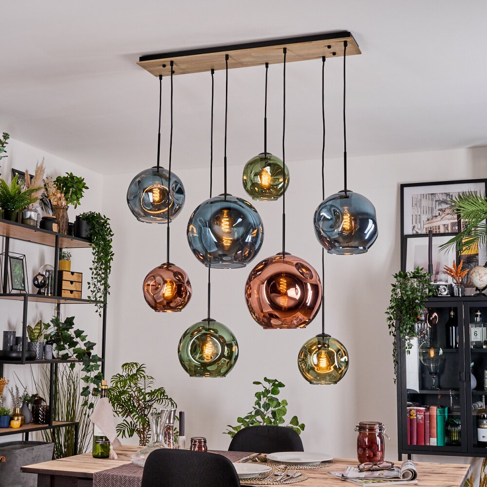 Ripoll Lampa wisząca, Kula świetlna, Lampa wisząca Ecru, Czarny, 8-punktowe main product photo