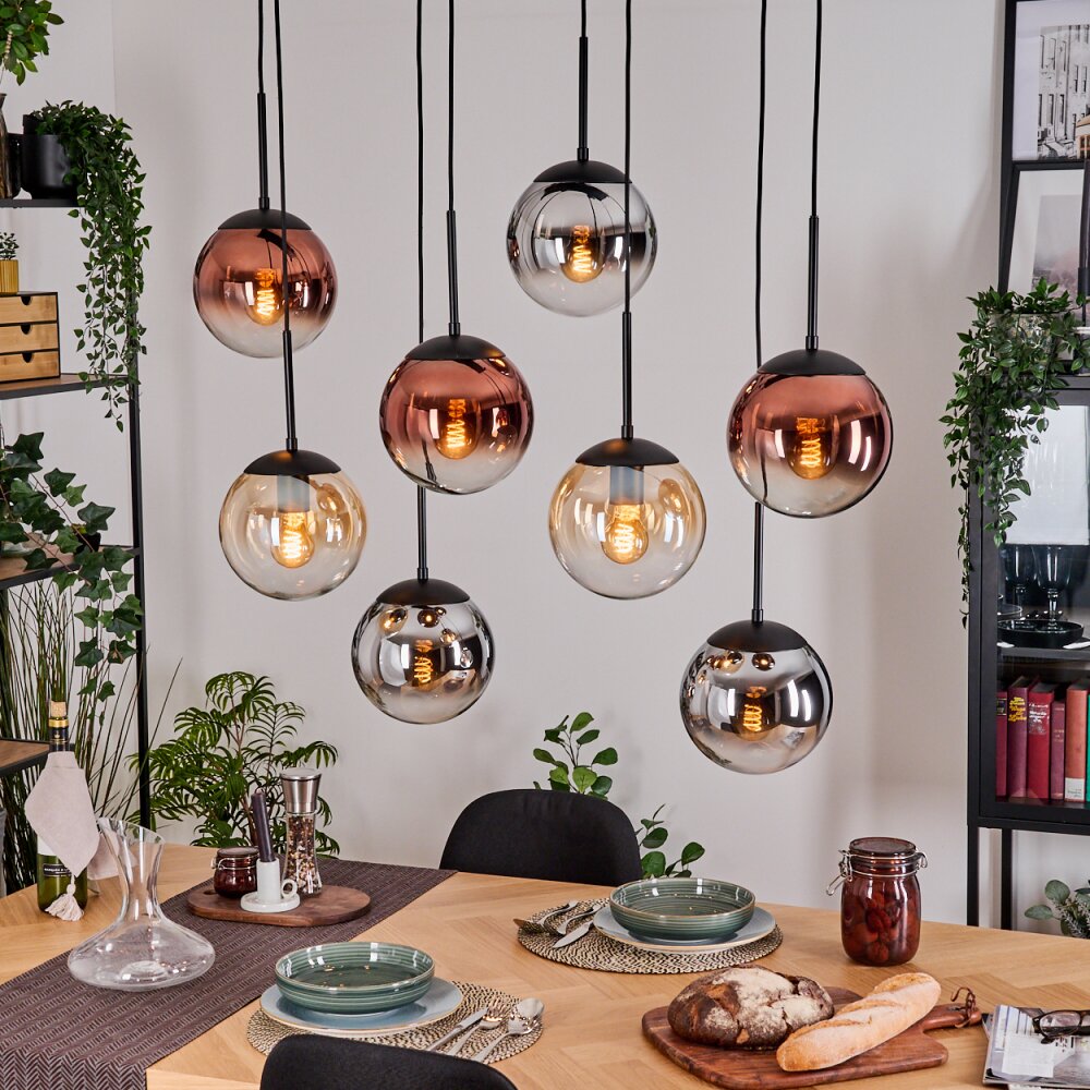 Gastor Lampa wisząca, Kula świetlna, Lampa wisząca W kolorze bursztynu, Chrom, Przezroczysty, W kolorze miedzi, Przydymiony, 8-punktowe main product photo