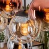 Gastor Lampa wisząca, Kula świetlna, Lampa wisząca W kolorze bursztynu, Chrom, Przezroczysty, W kolorze miedzi, Przydymiony, 8-punktowe