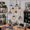 Gastor lampa wisząca, kula świetlna, lampa wisząca bursztynowy, przezroczysty, przydymiony, 8-punktowe