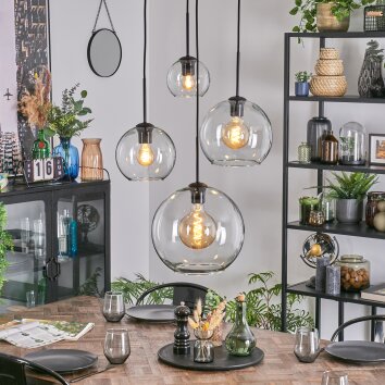 Koyoto Lampa wisząca, Kula świetlna, Lampa wiszącego klastra Przezroczysty, 4-punktowe Koyoto Lampa wisząca, Kula świetlna, Lampa wiszącego klastra Przezroczysty, 4-punktowe