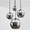 Koyoto lampa wisząca, kula świetlna, lampa wisząca kaskadowa chrom, przydymiony, 4-punktowe