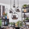 Koyoto lampa wisząca, kula świetlna, lampa wisząca kaskadowa chrom, przydymiony, 4-punktowe