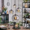 Koyoto lampa wisząca, kula świetlna, lampa wisząca kaskadowa przezroczysty, przydymiony, 4-punktowe