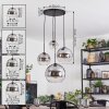 Koyoto lampa wisząca, kula świetlna, lampa wisząca kaskadowa przezroczysty, przydymiony, 4-punktowe
