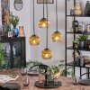 Ripoll lampa wisząca, kula świetlna, lampa wisząca kaskadowa złoty, przezroczysty, 4-punktowe