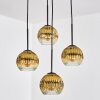 Ripoll lampa wisząca, kula świetlna, lampa wisząca kaskadowa złoty, przezroczysty, 4-punktowe