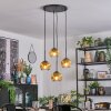 Ripoll lampa wisząca, kula świetlna, lampa wisząca kaskadowa złoty, przezroczysty, 4-punktowe