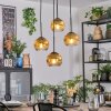 Ripoll Lampa wisząca, Kula świetlna, Lampa wiszącego klastra Złoty, Przezroczysty, 4-punktowe