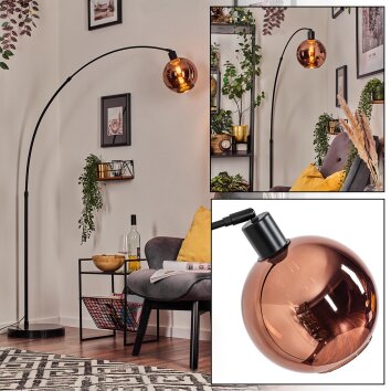 Koyoto Lampa stojąca, Lampy łukowe Czarny, 1-punktowy