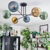 Koyoto lampa sufitowa, kula świetlna 78 cm niebeieski, złoty, zielony, 6-punktowe