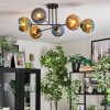 Koyoto lampa sufitowa, kula świetlna 78 cm niebeieski, złoty, zielony, 6-punktowe