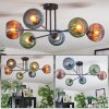 Koyoto lampa sufitowa, kula świetlna 78 cm niebeieski, zielony, miedziany, 6-punktowe