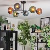 Koyoto lampa sufitowa, kula świetlna 78 cm niebeieski, zielony, miedziany, 6-punktowe