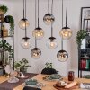 Gastor lampa wisząca, kula świetlna, lampa wisząca bursztynowy, przezroczysty, przydymiony, 8-punktowe