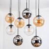 Gastor Lampa wisząca, Kula świetlna, Lampa wisząca W kolorze bursztynu, Chrom, Przezroczysty, Przydymiony, 8-punktowe