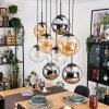 Gastor Lampa wisząca, Kula świetlna, Lampa wisząca W kolorze bursztynu, Chrom, Przezroczysty, Przydymiony, 8-punktowe