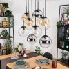 Gastor Lampa wisząca, Kula świetlna, Lampa wisząca W kolorze bursztynu, Chrom, Przezroczysty, Przydymiony, 8-punktowe