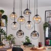 Gastor lampa wisząca, kula świetlna, lampa wisząca bursztynowy, przezroczysty, przydymiony, 8-punktowe