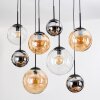 Gastor Lampa wisząca, Kula świetlna, Lampa wisząca W kolorze bursztynu, Chrom, Przezroczysty, Przydymiony, 8-punktowe