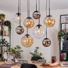 Gastor Lampa wisząca, Kula świetlna, Lampa wisząca W kolorze bursztynu, Chrom, Przezroczysty, Przydymiony, 8-punktowe