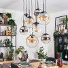 Gastor lampa wisząca, kula świetlna, lampa wisząca bursztynowy, chrom, przezroczysty, przydymiony, 8-punktowe
