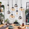 Gastor lampa wisząca, kula świetlna, lampa wisząca bursztynowy, chrom, przezroczysty, przydymiony, 8-punktowe