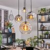 Koyoto Lampa wisząca, Kula świetlna, Lampa wiszącego klastra W kolorze bursztynu, Chrom, Przezroczysty, Przydymiony, 4-punktowe