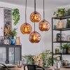 Ripoll lampa wisząca, kula świetlna, lampa wisząca kaskadowa miedziany, 4-punktowe