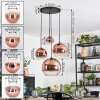 Koyoto Lampa wisząca, Kula świetlna, Lampa wiszącego klastra Przezroczysty, W kolorze miedzi, 4-punktowe