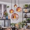 Koyoto Lampa wisząca, Kula świetlna, Lampa wiszącego klastra Przezroczysty, W kolorze miedzi, 4-punktowe