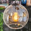 Koyoto lampa wisząca, kula świetlna, lampa wisząca kaskadowa bursztynowy, przezroczysty, 4-punktowe