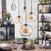 Koyoto lampa wisząca, kula świetlna, lampa wisząca kaskadowa bursztynowy, przezroczysty, 4-punktowe
